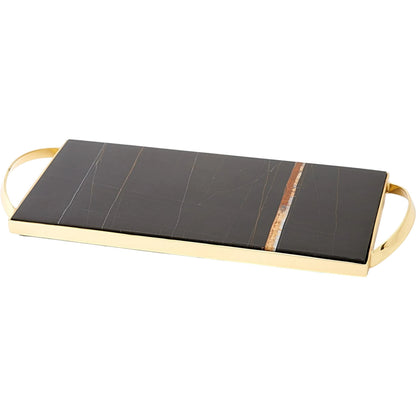 Cosmopolitan Tray by Global Views in black and marble. Made from unique in a modern style.