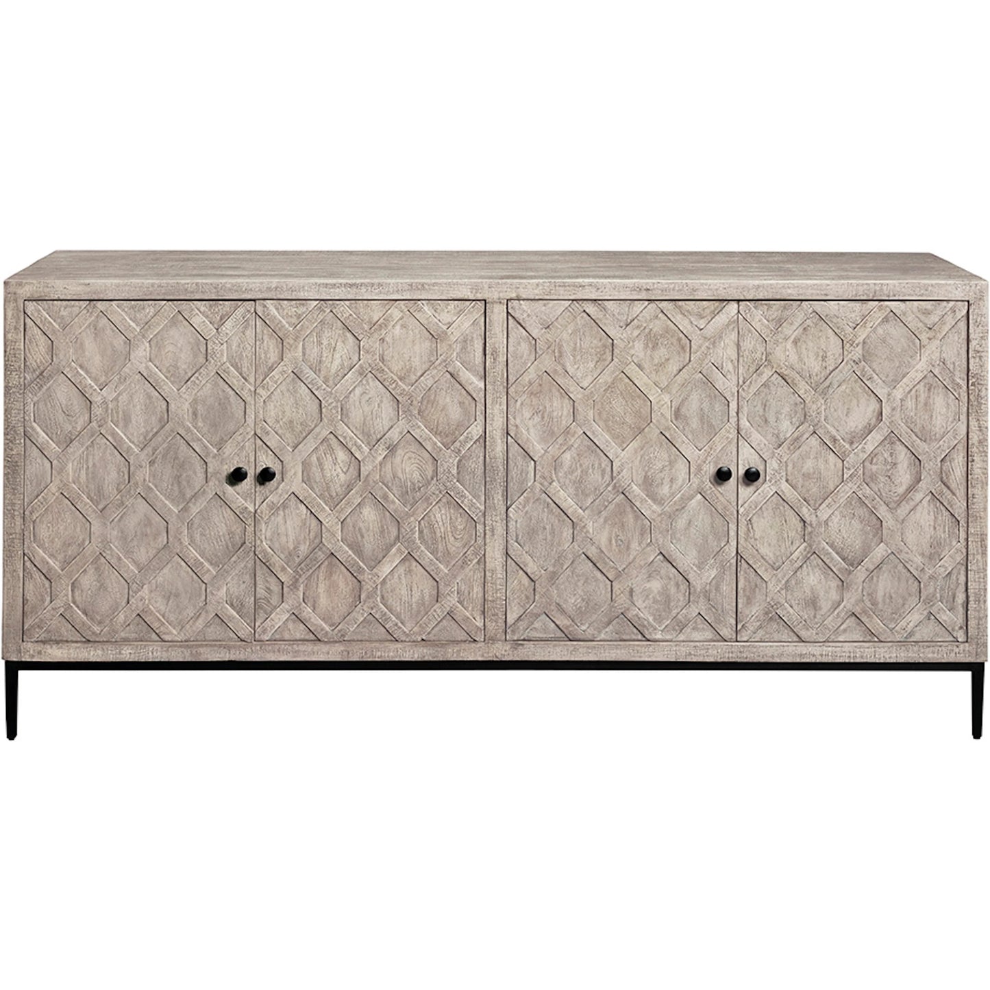003 SI-2635909 | Additional Silo | Aspect Credenza by Fairfield Chair in grey and dune. Made from mango solids in a unique style.