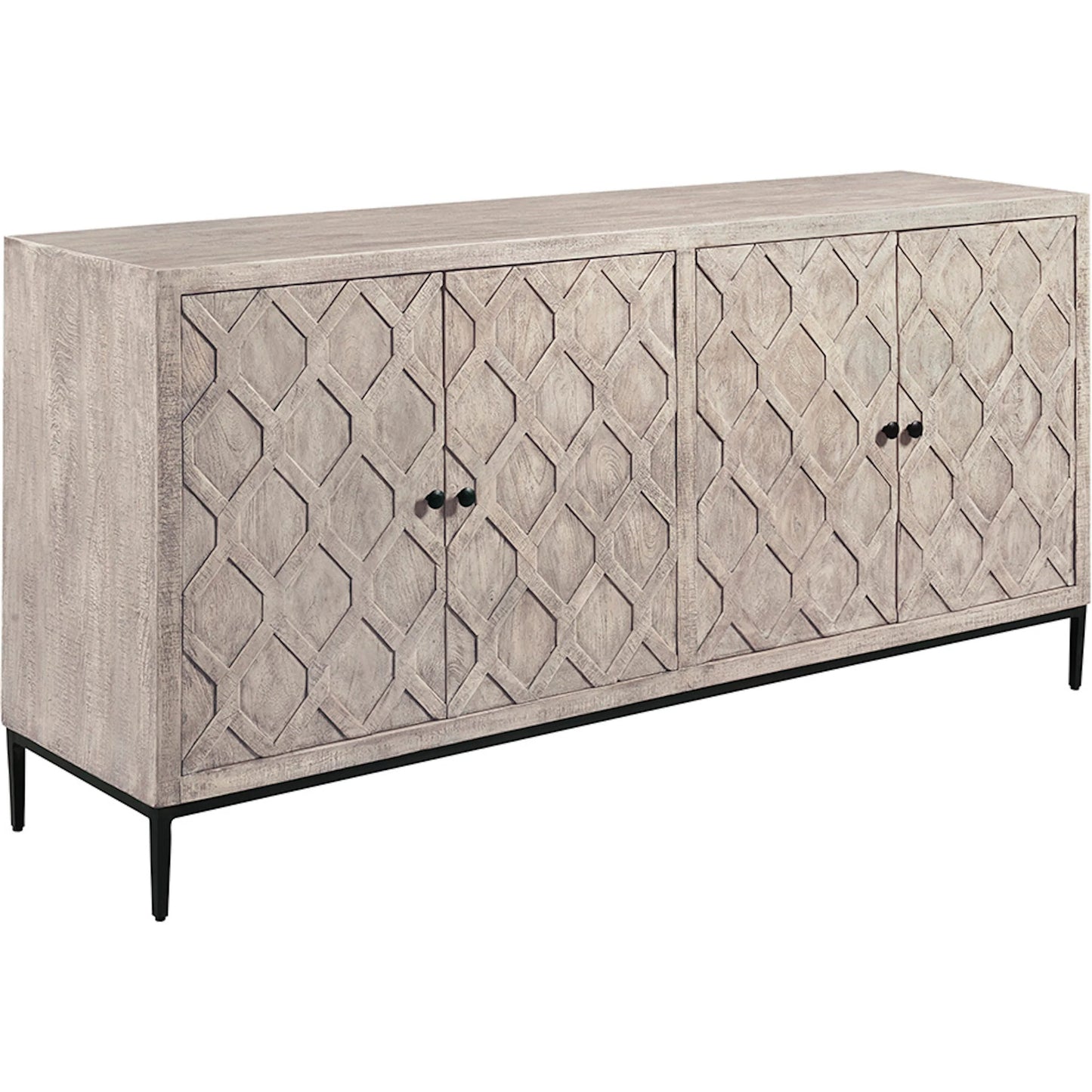 000 SI-2635909 | Primary Silo | Aspect Credenza by Fairfield Chair in grey and dune. Made from mango solids in a unique style.