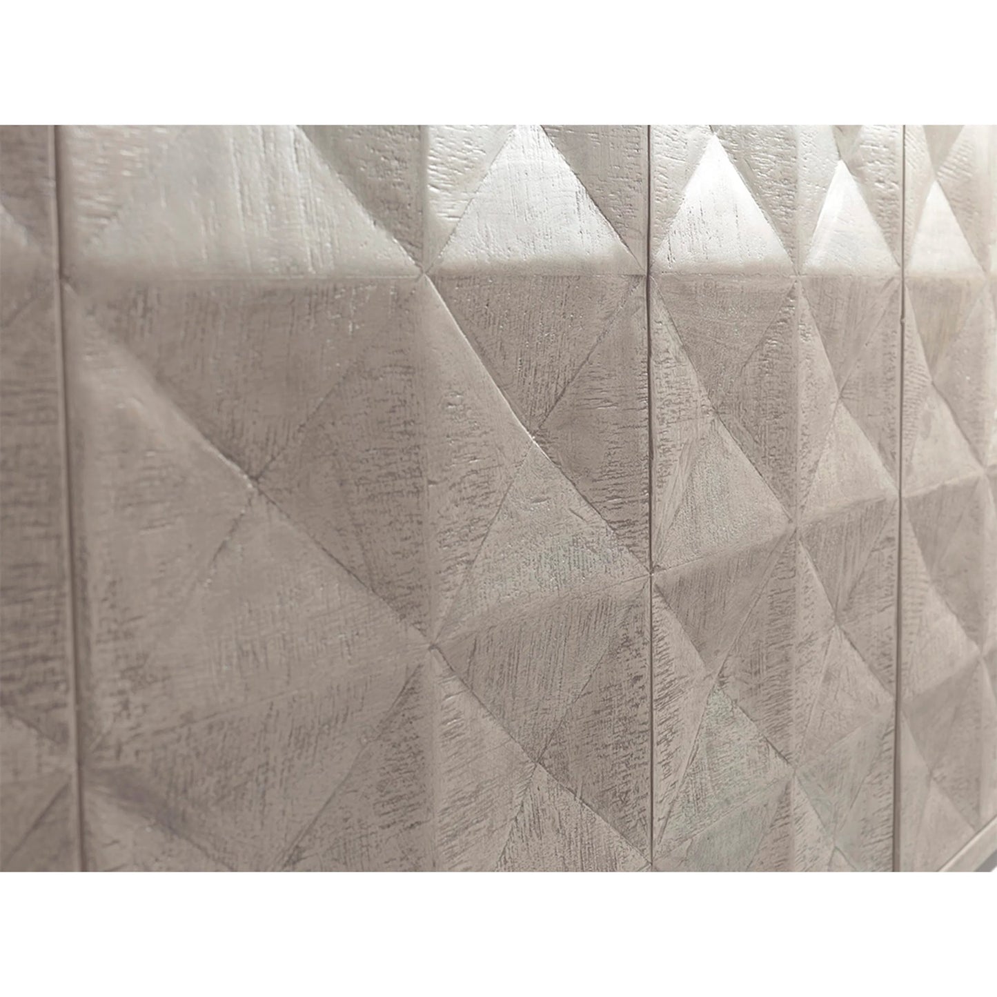 005 SI-2635910 | Closeup | Aspect Credenza by Fairfield Chair in grey and dune. Made from mango solids in a unique style.