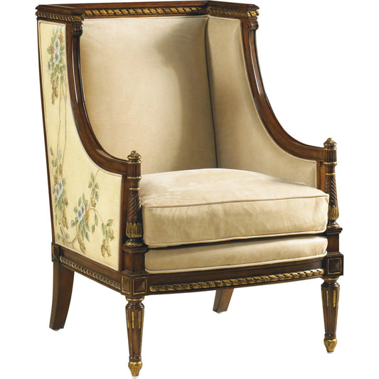 Floral Occasional Chair by Maitland-Smith. Made from unique in a traditional style.