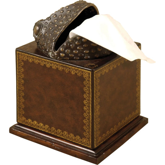 Frog Tissue Holder by Maitland-Smith. Made from unique in a traditional style.