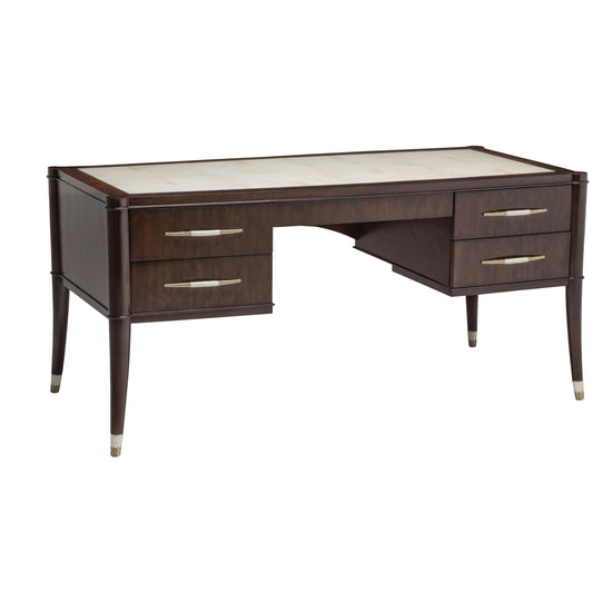 Parchment Desk by Maitland-Smith. Made from unique in a transitional style.