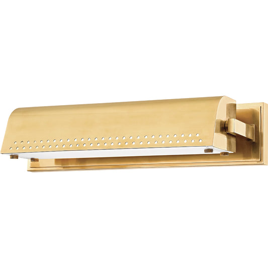 Garfield Picture Light by Hudson Valley. Made from brass in a modern style.