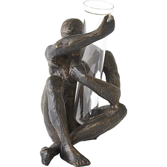 Gripping Flower Holder by Global Views. Made from cast iron, glass in a modern style.