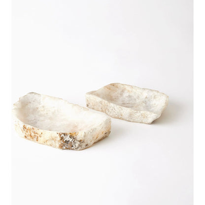 Quartz Tray by Global Views in natural. Made from stone in a unique style.