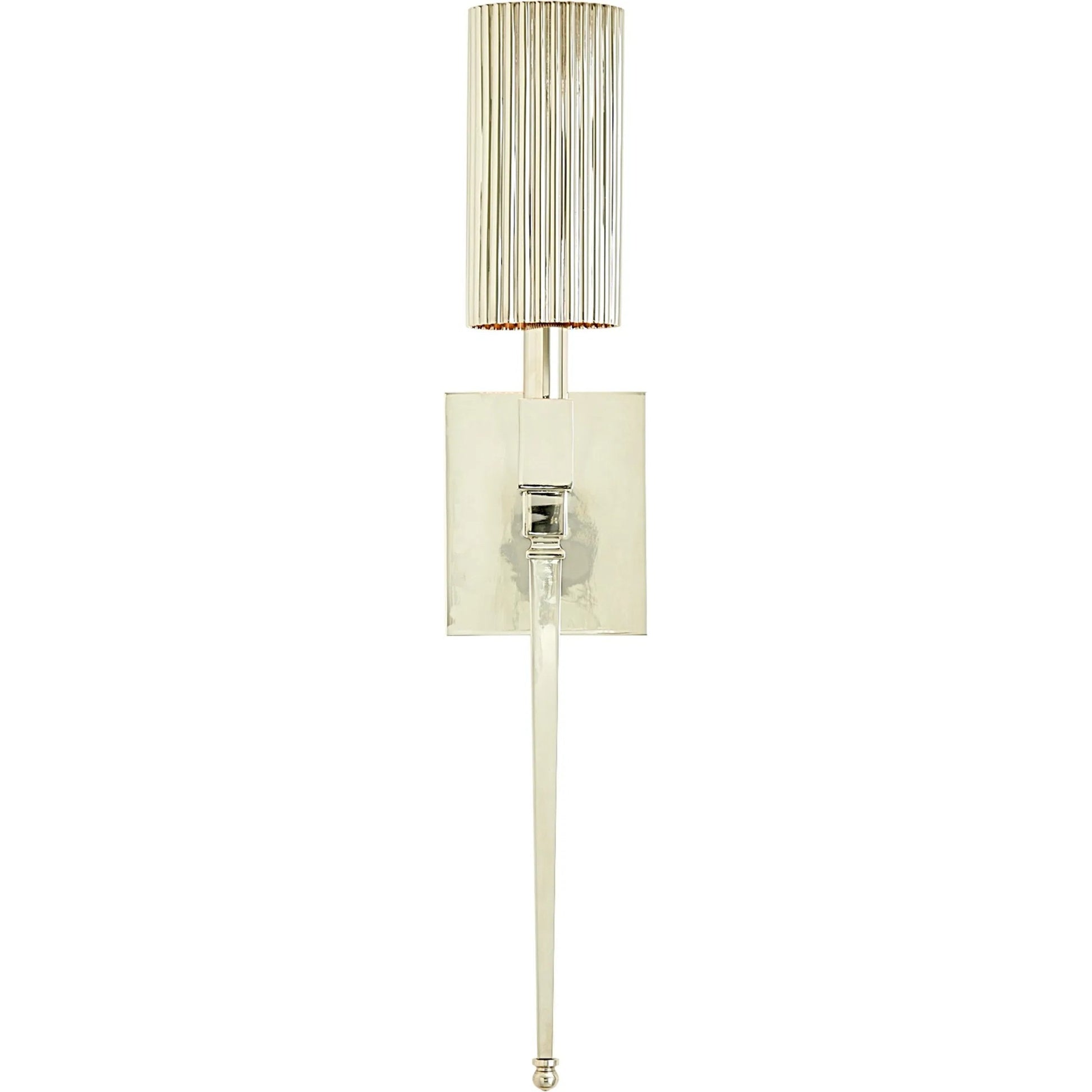 Fluted Single Sconce by Global Views. Made from brass in a modern style.