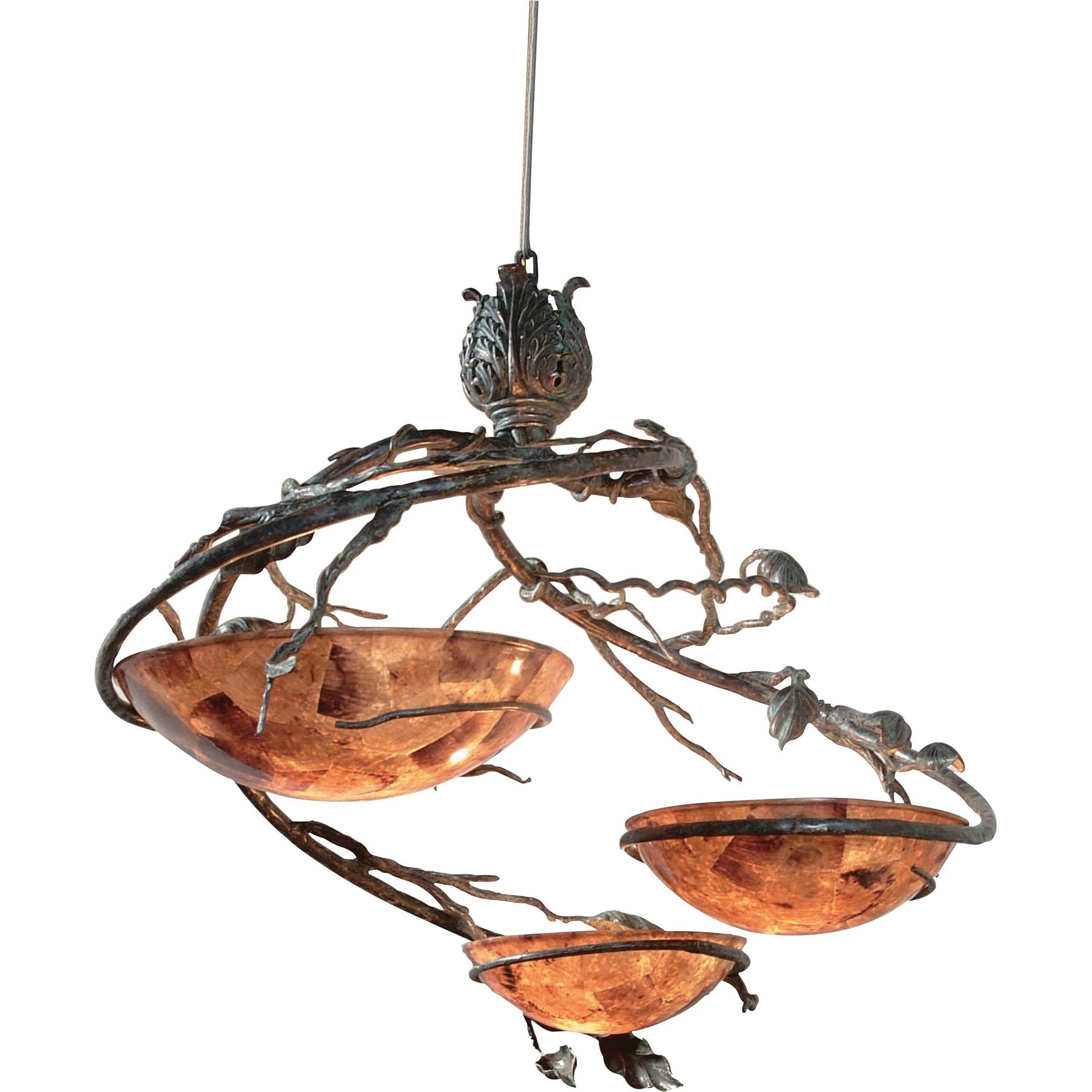 Radiant Chandelier by Maitland-Smith. Made from unique in a rustic style.