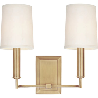 Clinton Wall Sconce by Hudson Valley. Made from brass in a modern style.