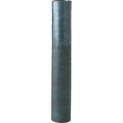 Teeter Vase by Global Views in reactive blue. Made from porcelain in a modern style.