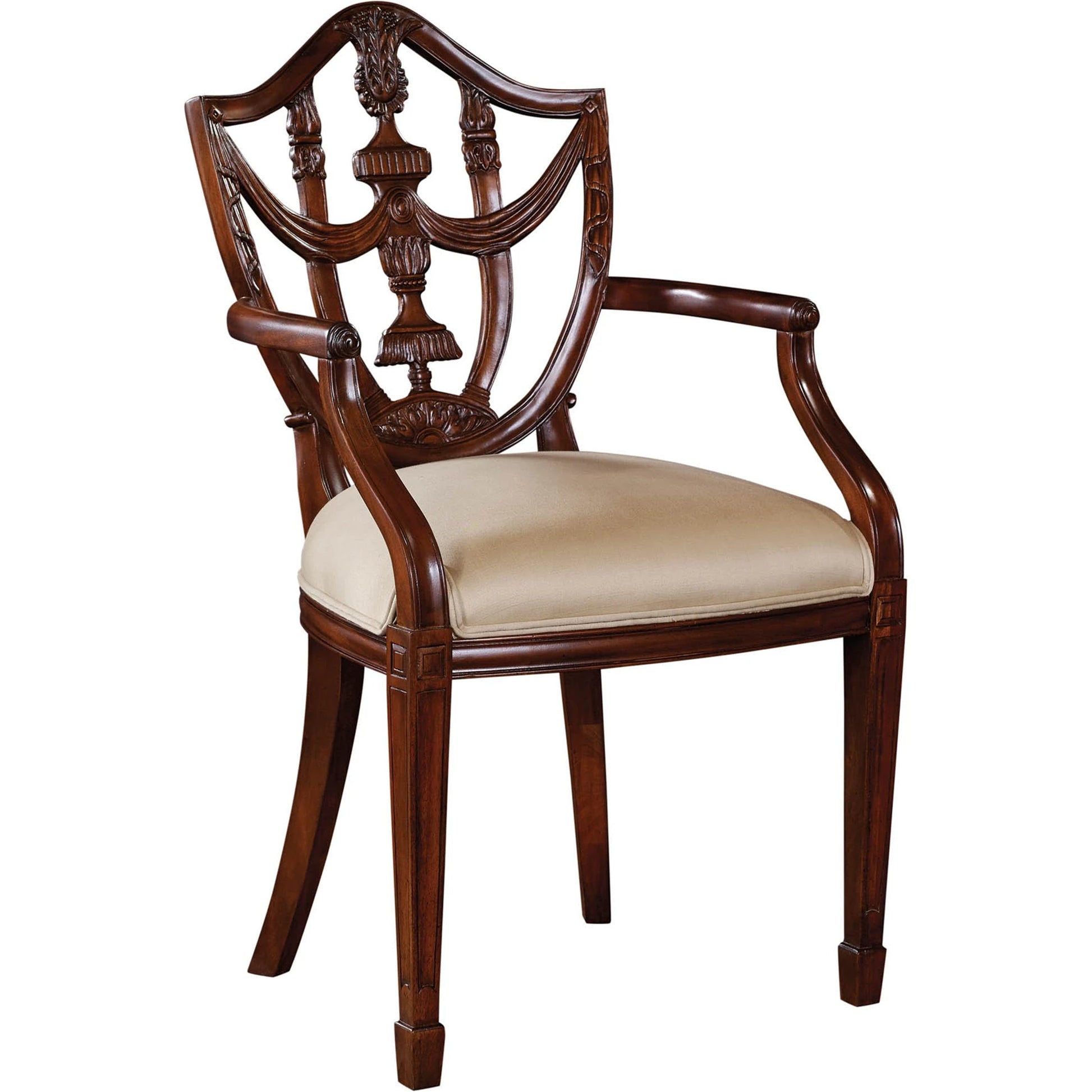 Shield Arm Chair by Maitland-Smith. Made from unique in a traditional style.