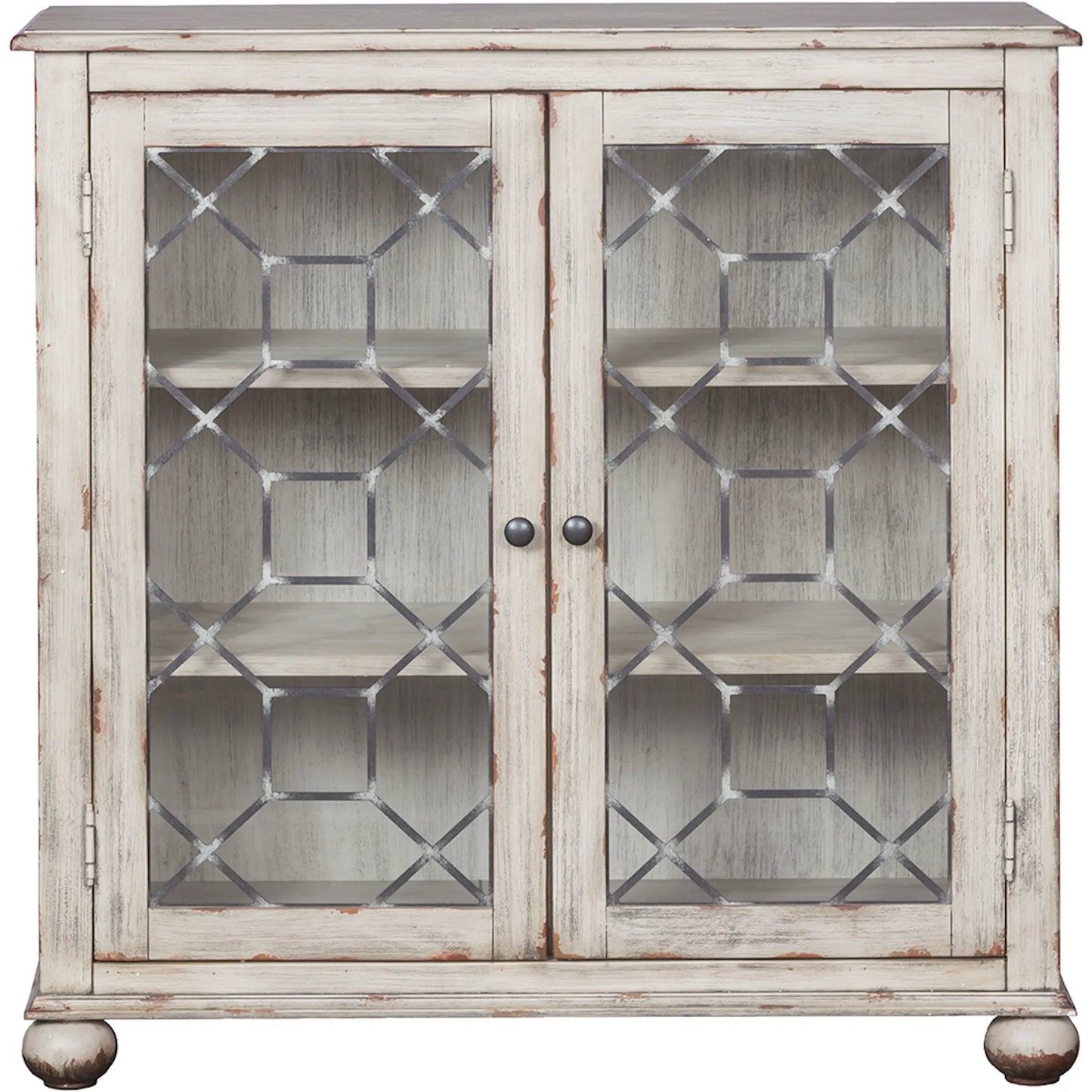 001 SI-2635922 | Additional Silo | Harborside Credenza by Fairfield Chair in white and tarnished creme. Made from birch solids, veneers in a unique style.