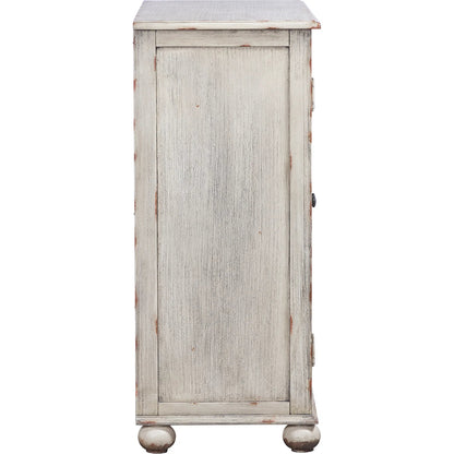 Harborside Credenza by Fairfield Chair in white and tarnished creme. Made from birch solids, veneers in a unique style.