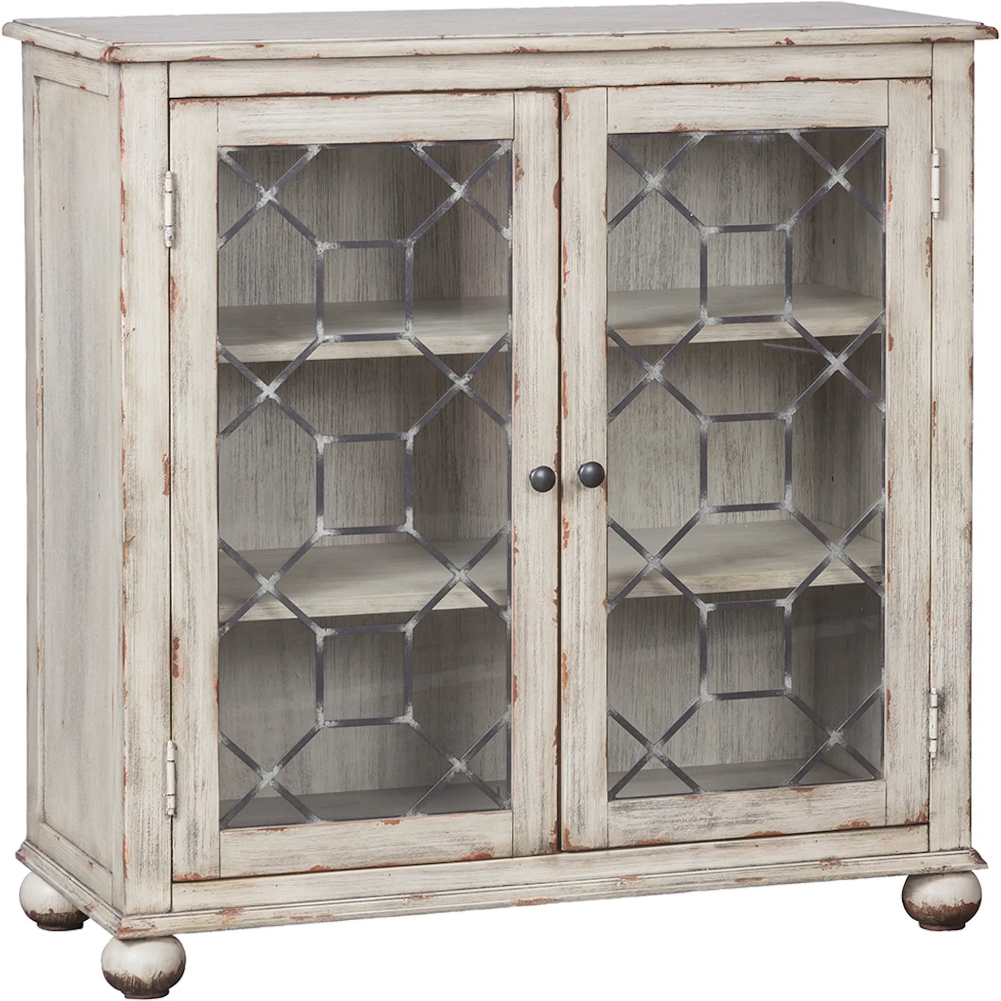 Harborside Credenza by Fairfield Chair in white and tarnished creme. Made from birch solids, veneers in a unique style.