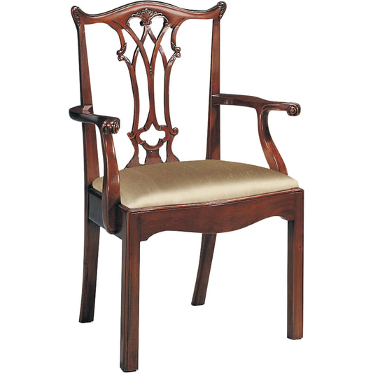 Connecticut Polished Mahogany Arm Chair by Maitland-Smith. Made from unique in a traditional style.