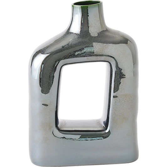 Porto Vase by Global Views in silver. Made from unique in a modern style.