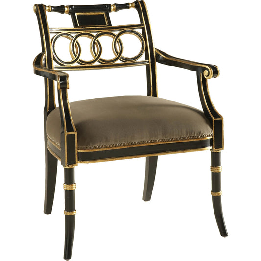 Regency Arm Chair by Maitland-Smith. Made from unique in a transitional style.