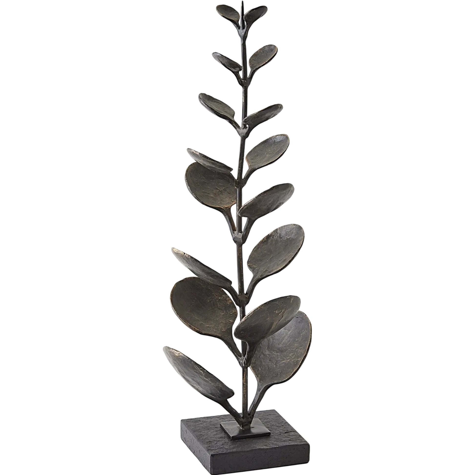 Liana Sculpture by Global Views in bronze. Made from cast iron, iron, marble in a unique style.