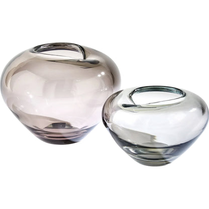 Undulating Vase by Global Views in grey. Made from unique in a unique style.
