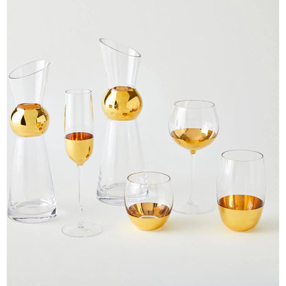 Metallic Orb Carafe by Global Views. Made from art glass in a eclectic & global style.