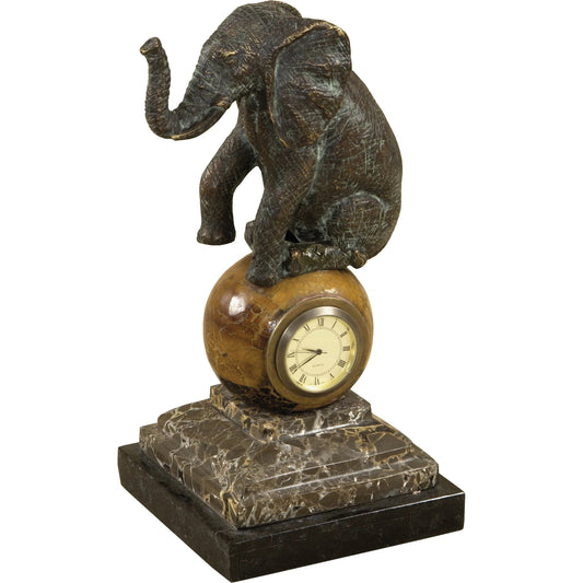 Agile Elephant Clock by Maitland-Smith. Made from unique in a traditional style.