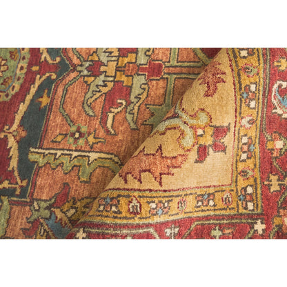 Antique Weave Area Serapi Rug by Exquisite Rugs in rust, gold. Made from new zealand wool in a unique style.