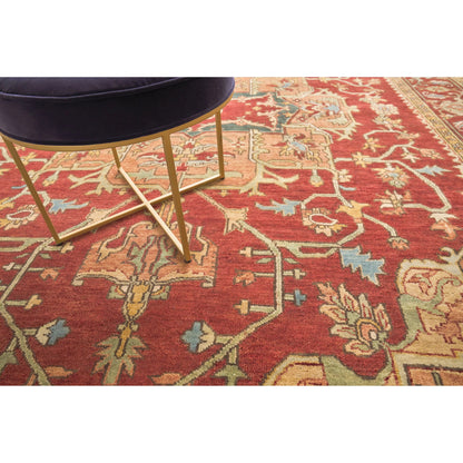 Antique Weave Area Serapi Rug by Exquisite Rugs in rust, gold. Made from new zealand wool in a unique style.