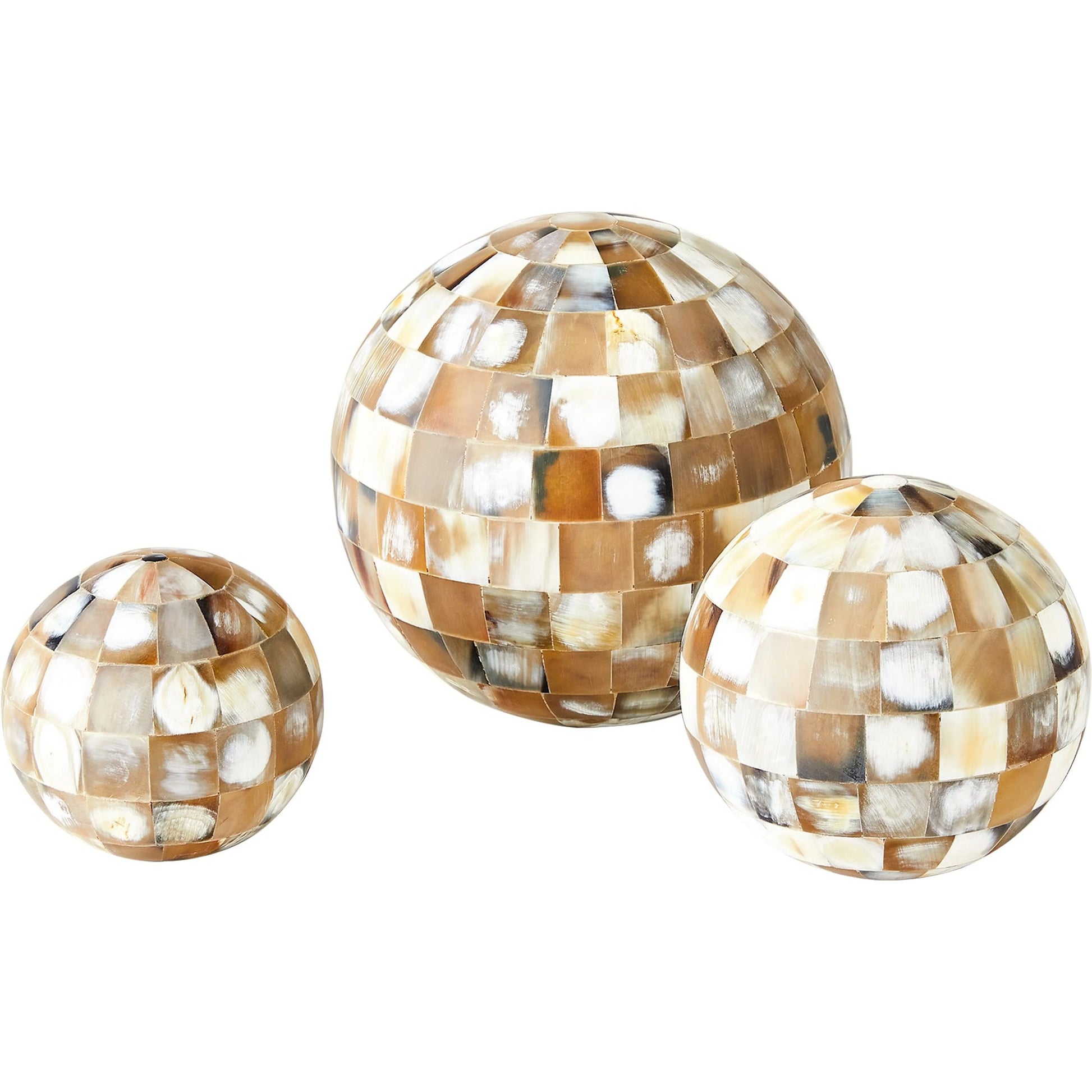 Horn Sphere by Global Views. Made from mdf, horn, buffalo bone, horn - bubalus bubalis - country of origin - india in a modern style.