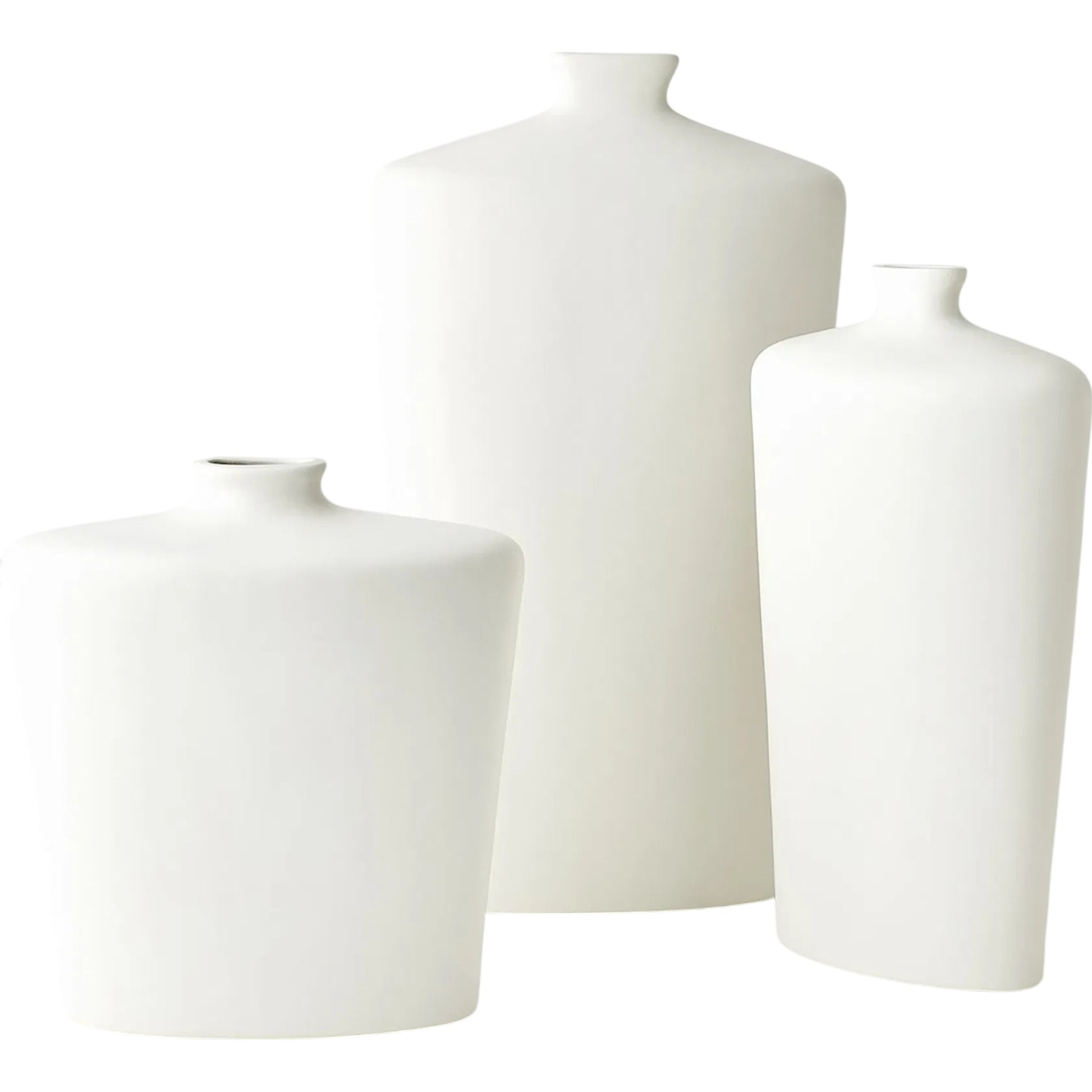 Terzo Vase by Global Views in matte white. Made from unique in a modern style.