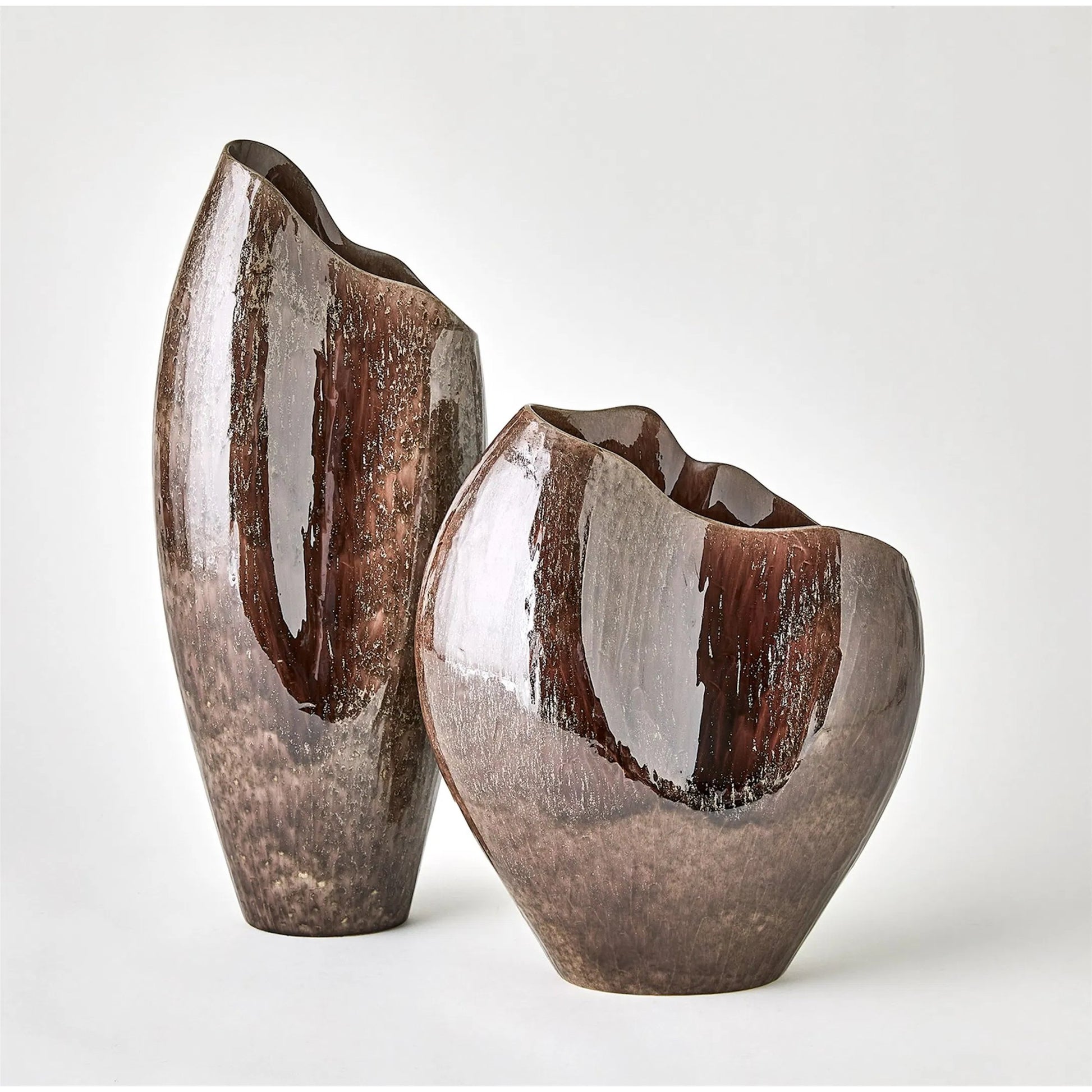 Horn Amethyst Vase by Global Views in amethyst. Made from unique in a modern style.