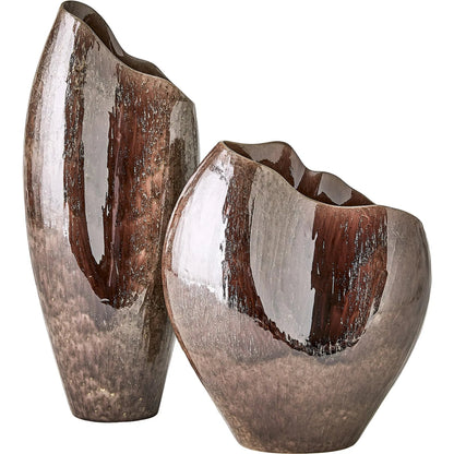 Horn Amethyst Vase by Global Views in amethyst. Made from unique in a modern style.