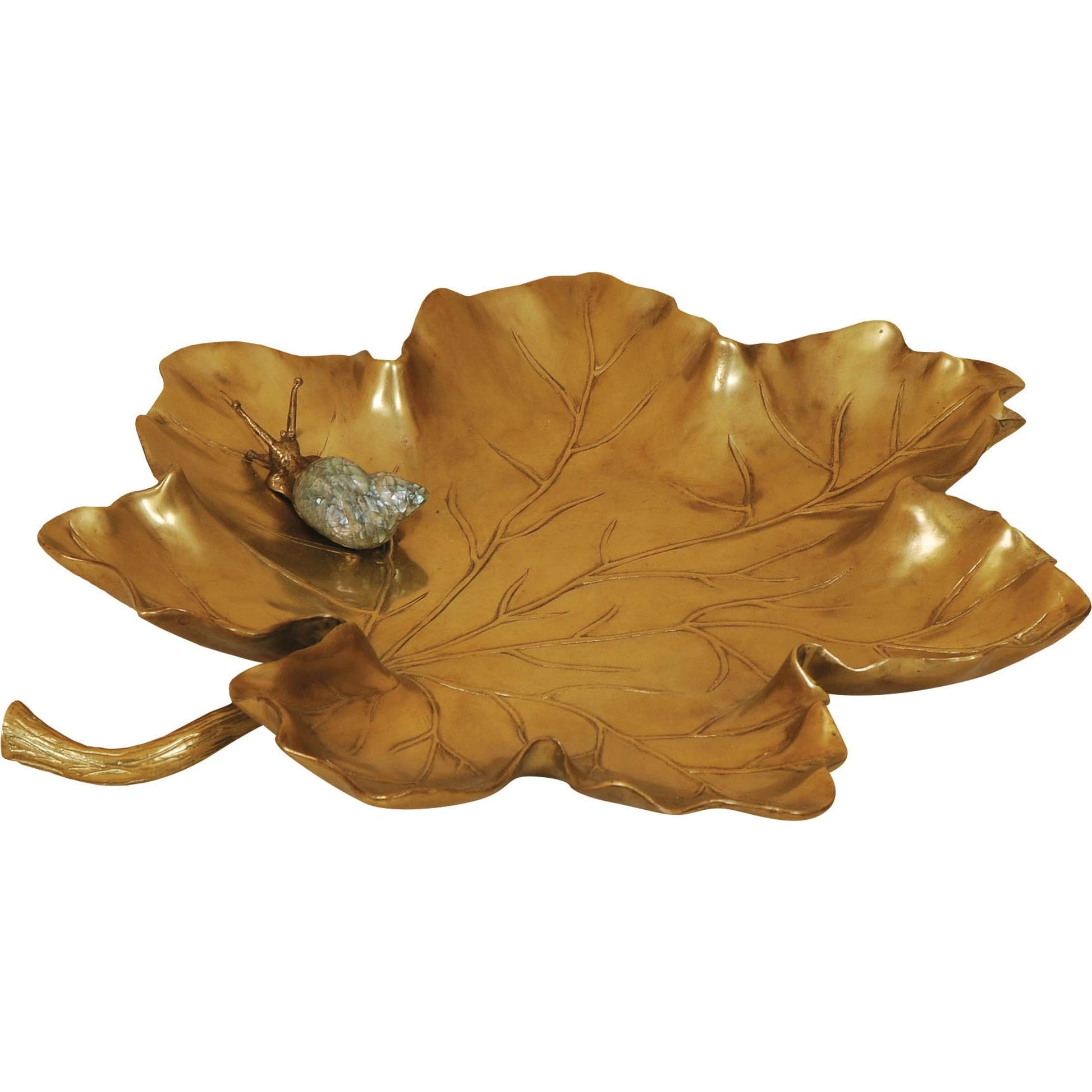 Leaf Dish by Maitland-Smith. Made from unique in a rustic style.