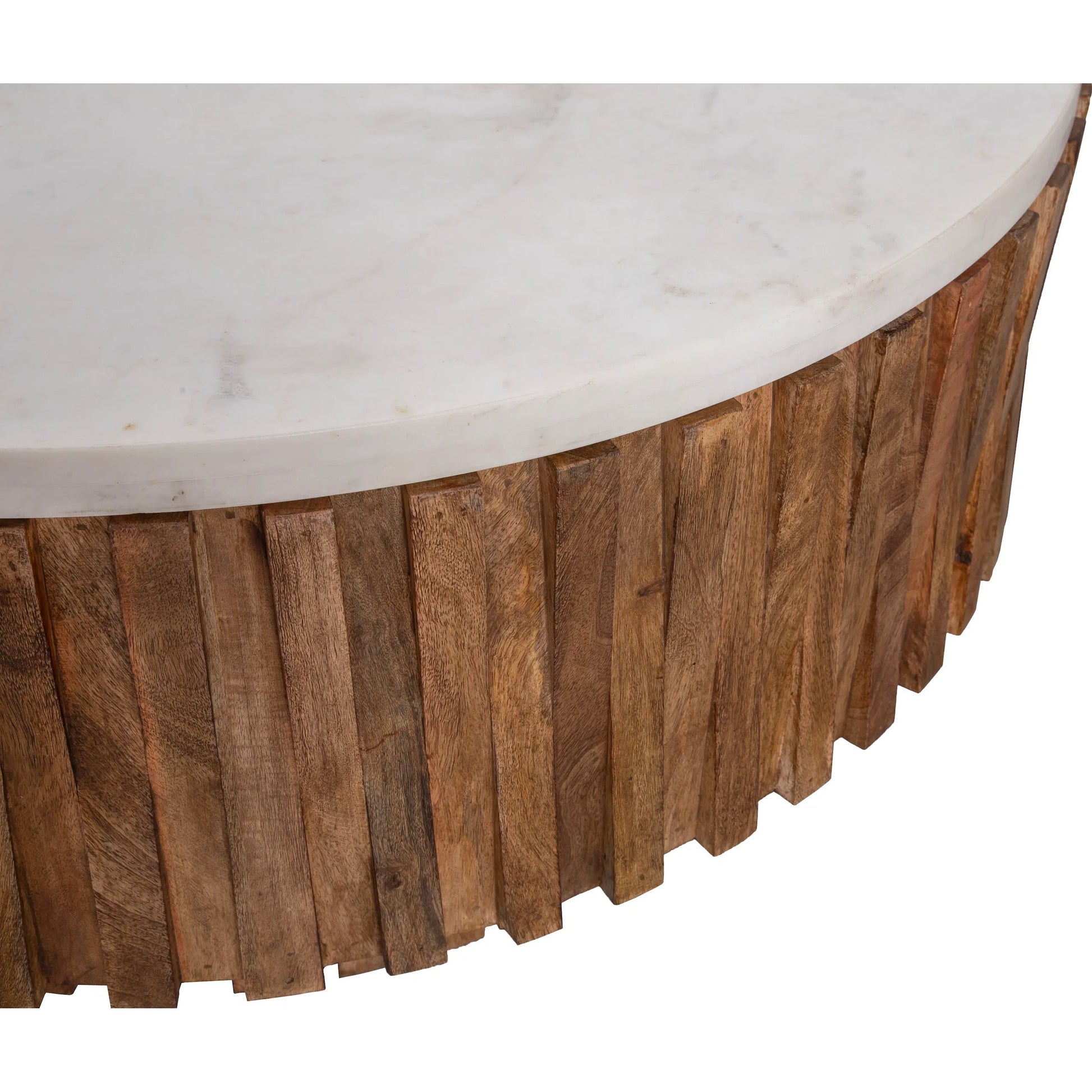 Avington Cocktail Table by Fairfield Chair in stone and marble. Made from mango solids in a unique style.