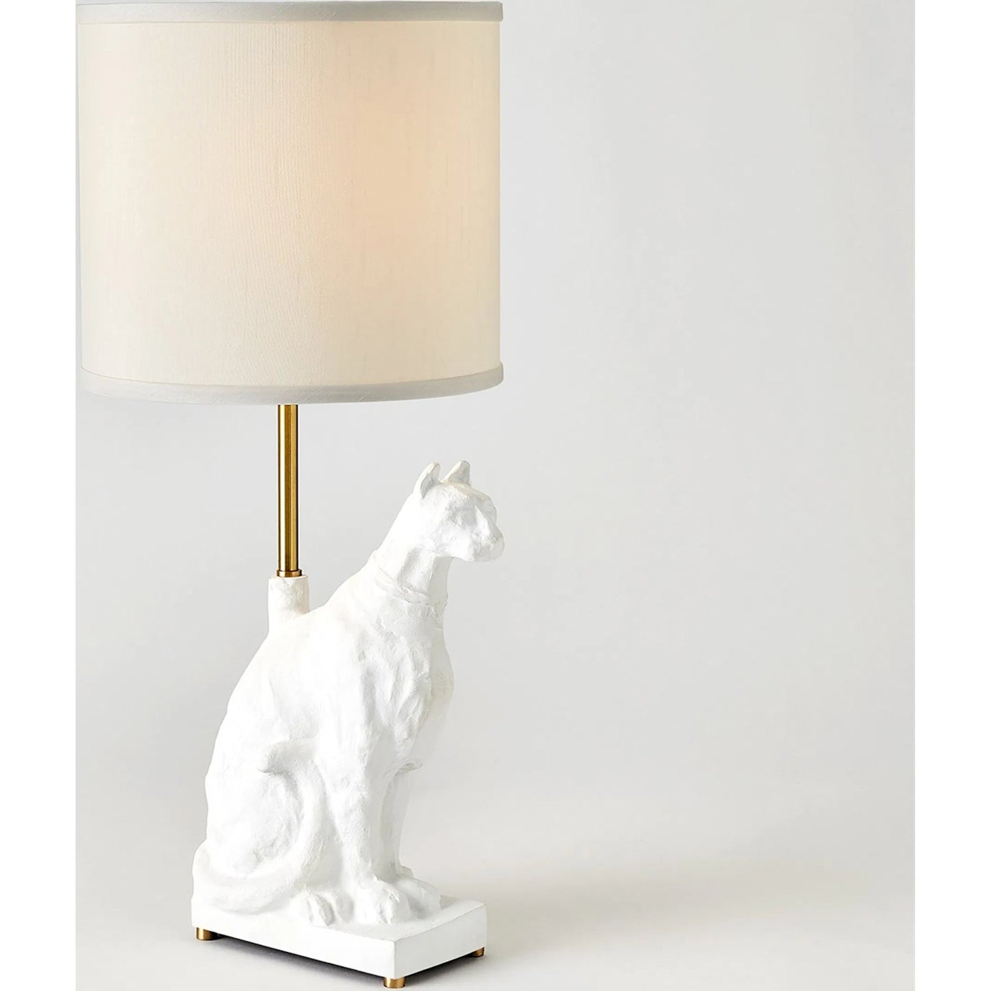 003 SI-2323497 | Additional Silo | Egyptian Cat Lamp by Global Views in matte white. Made from unique in a unique style.