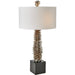 Pinecone Table Lamp by Global Views. Made from brass, granite in a modern style.