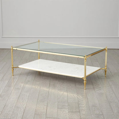 Ford End Table by Global Views in white, red and marble. Made from unique in a unique style.