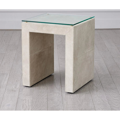 Posh Side Table by Global Views in red and brass. Made from unique in a unique style.
