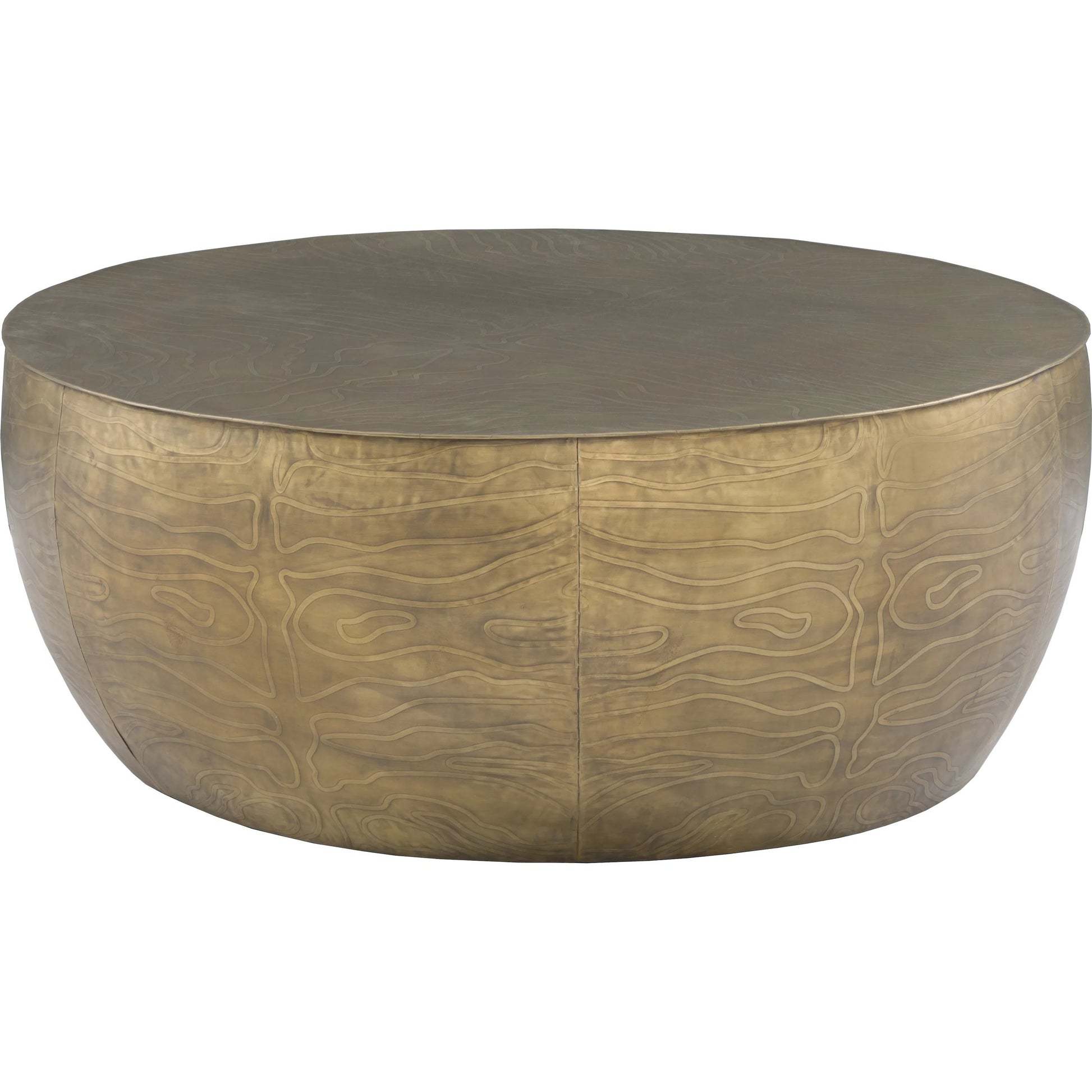 Sundries Salvador Cocktail Table by Fairfield Chair in gold and aged bronze. Made from metal in a modern style.