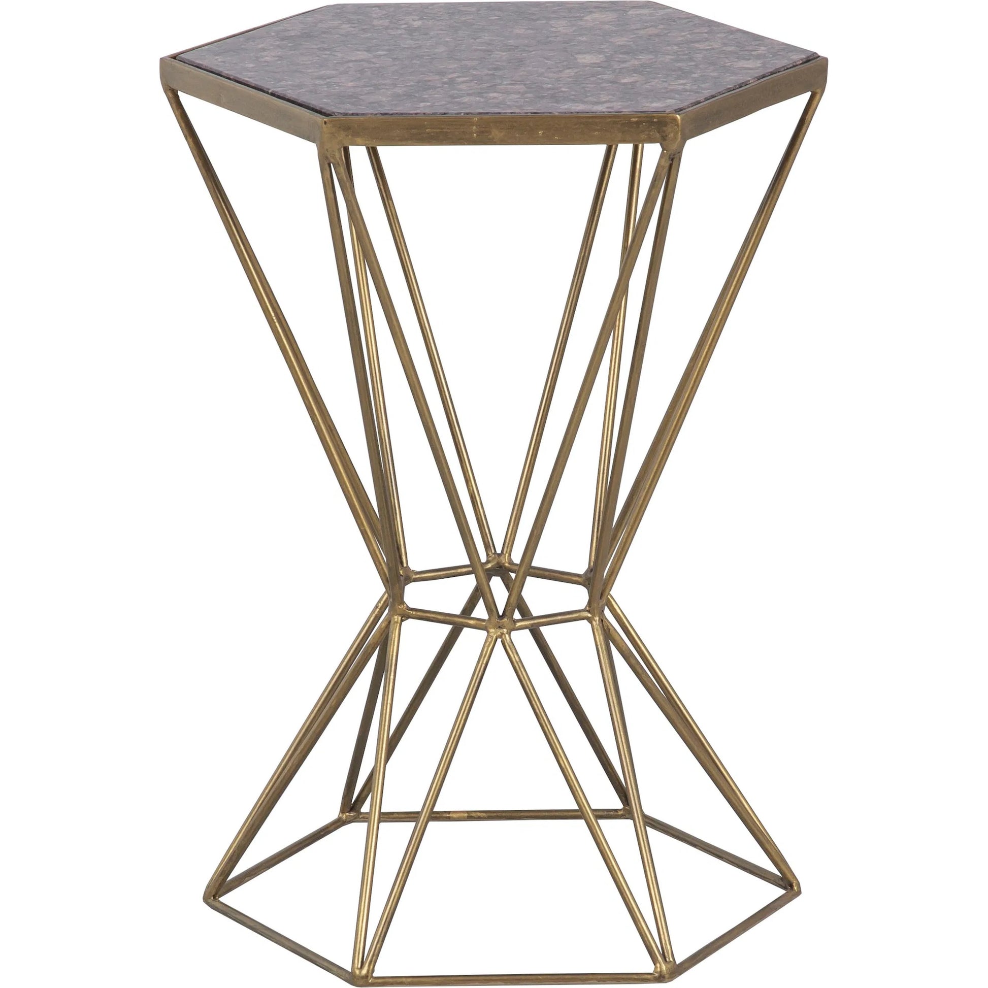 La Bella Marble Top Drink Table by Fairfield Chair in stone and marble. Made from metal in a unique style.