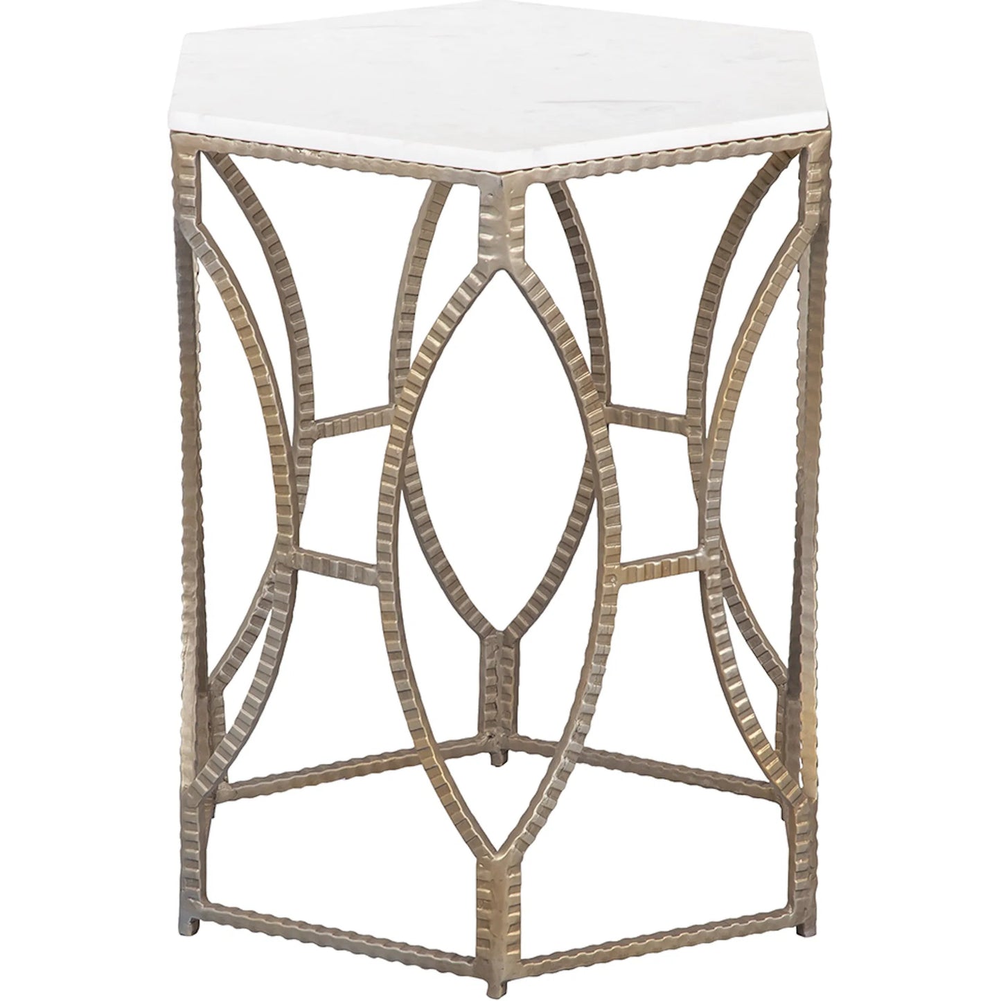 002 SI-2635941 | Additional Silo | La Bella Carrara Marble Top Drink Table by Fairfield Chair in stone and marble. Made from metal base, white marble top in a unique style.