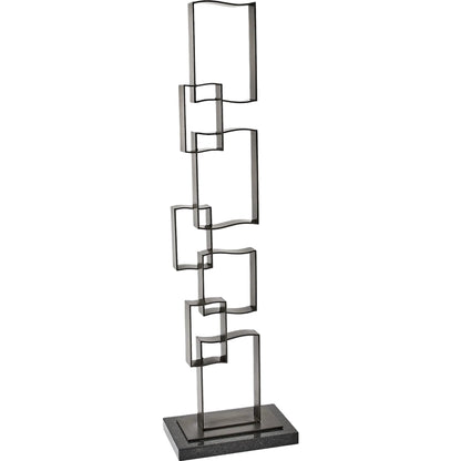 Bent Square Sculpture by Global Views. Made from iron, stone in a unique style.
