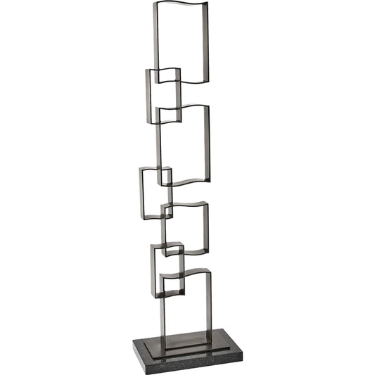 Bent Square Sculpture by Global Views. Made from iron, stone in a unique style.