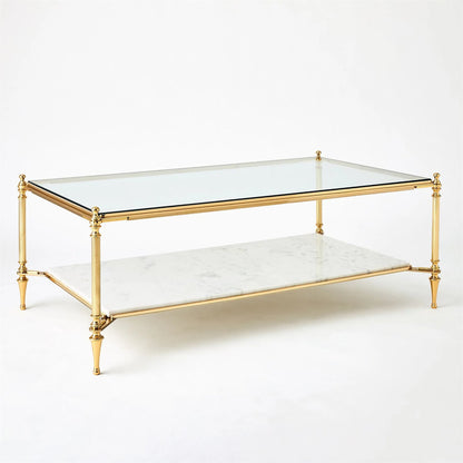 Ford End Table by Global Views in white, red and marble. Made from unique in a unique style.