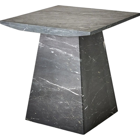 Aero Side Table by Global Views in black. Made from marble in a unique style.