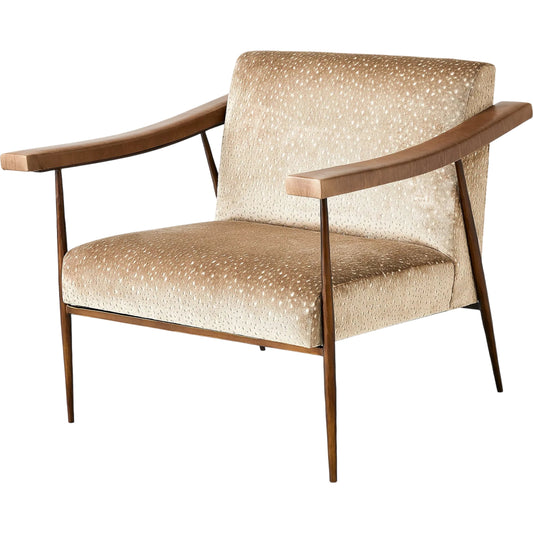 L. Brooks Leather Chair by Global Views in bronze. Made from unique in a eclectic & global style.