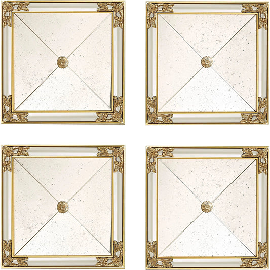 Novella Set of Four Mirrors by Maitland-Smith. Made from unique in a transitional style.
