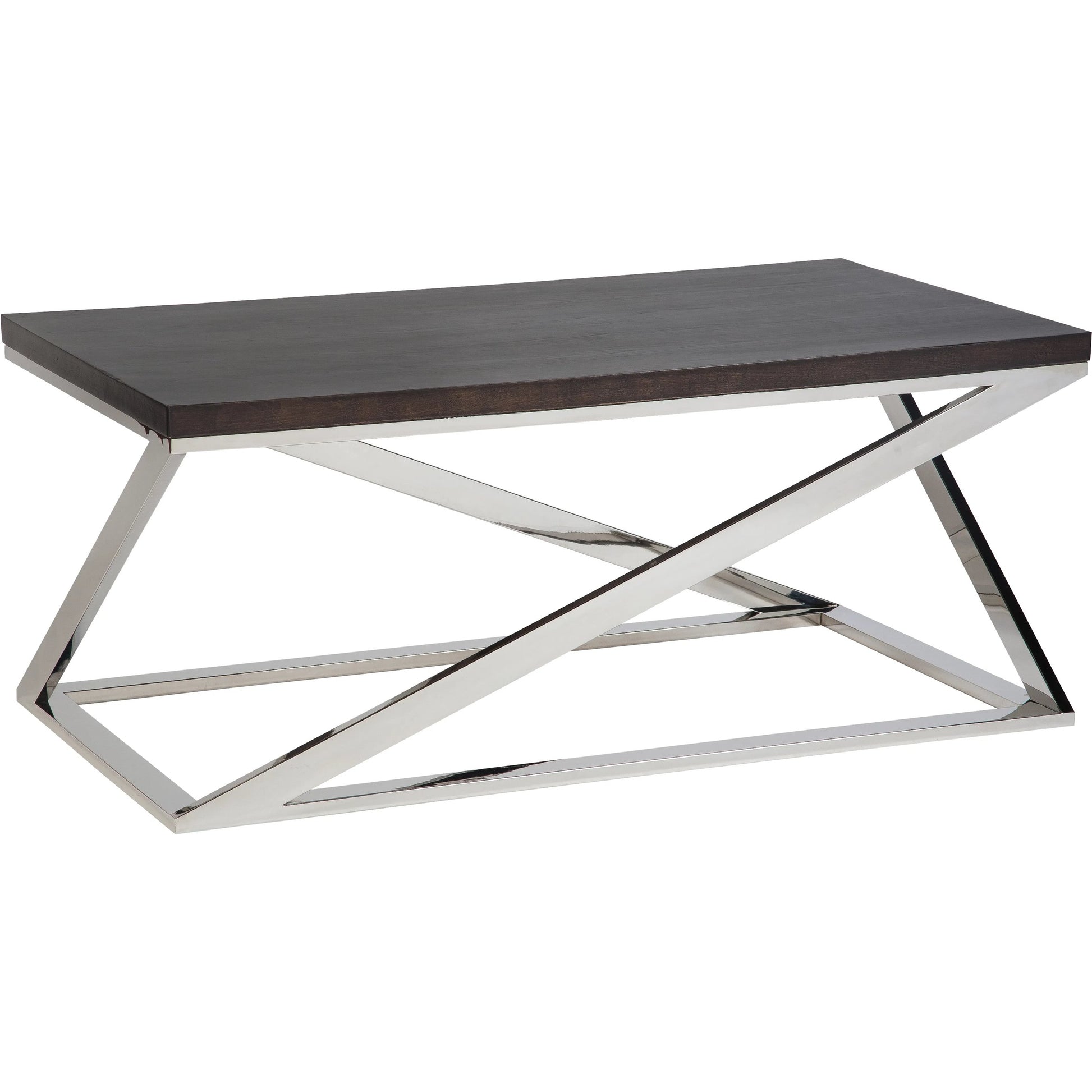 Cocktail Table by Fairfield Chair in brown and graphite. Made from metal, oak veneers in a unique style.