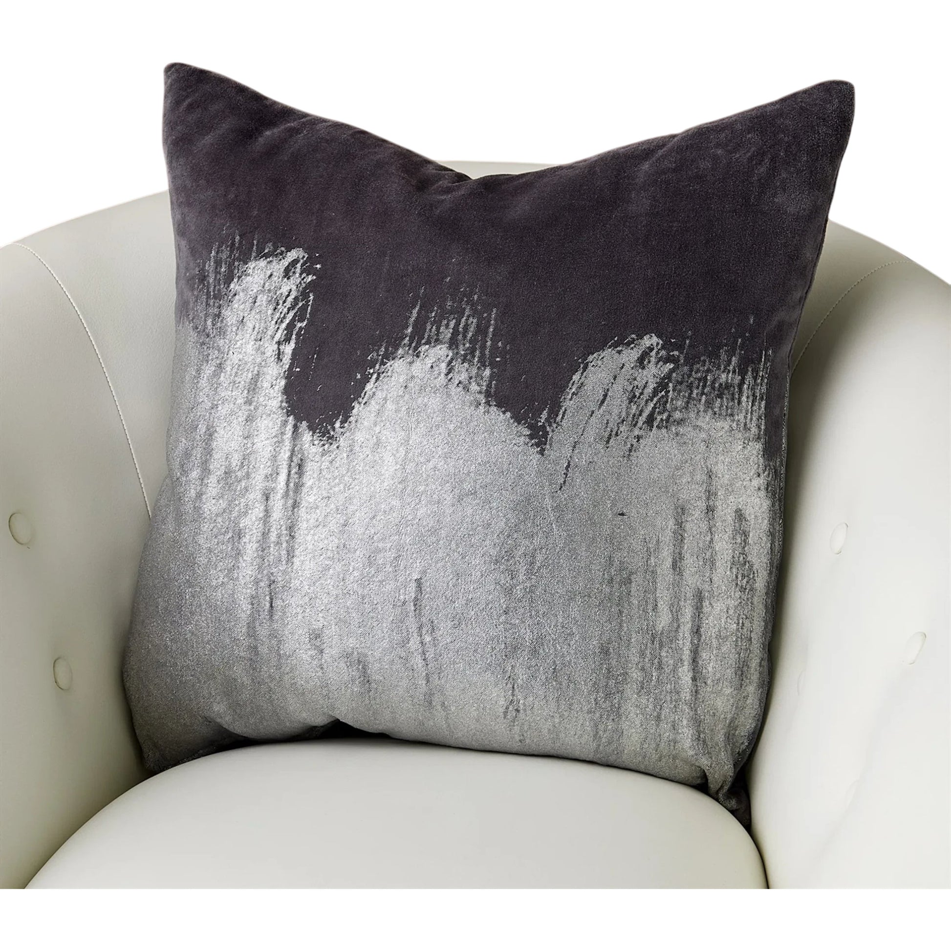 Thunder Pillow by Global Views in silver. Made from unique in a unique style.