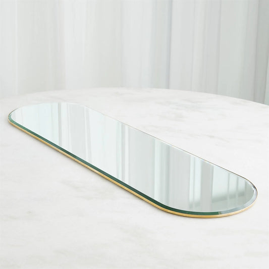 Navona Mirror/Tray by Global Views in red. Made from unique in a transitional style.