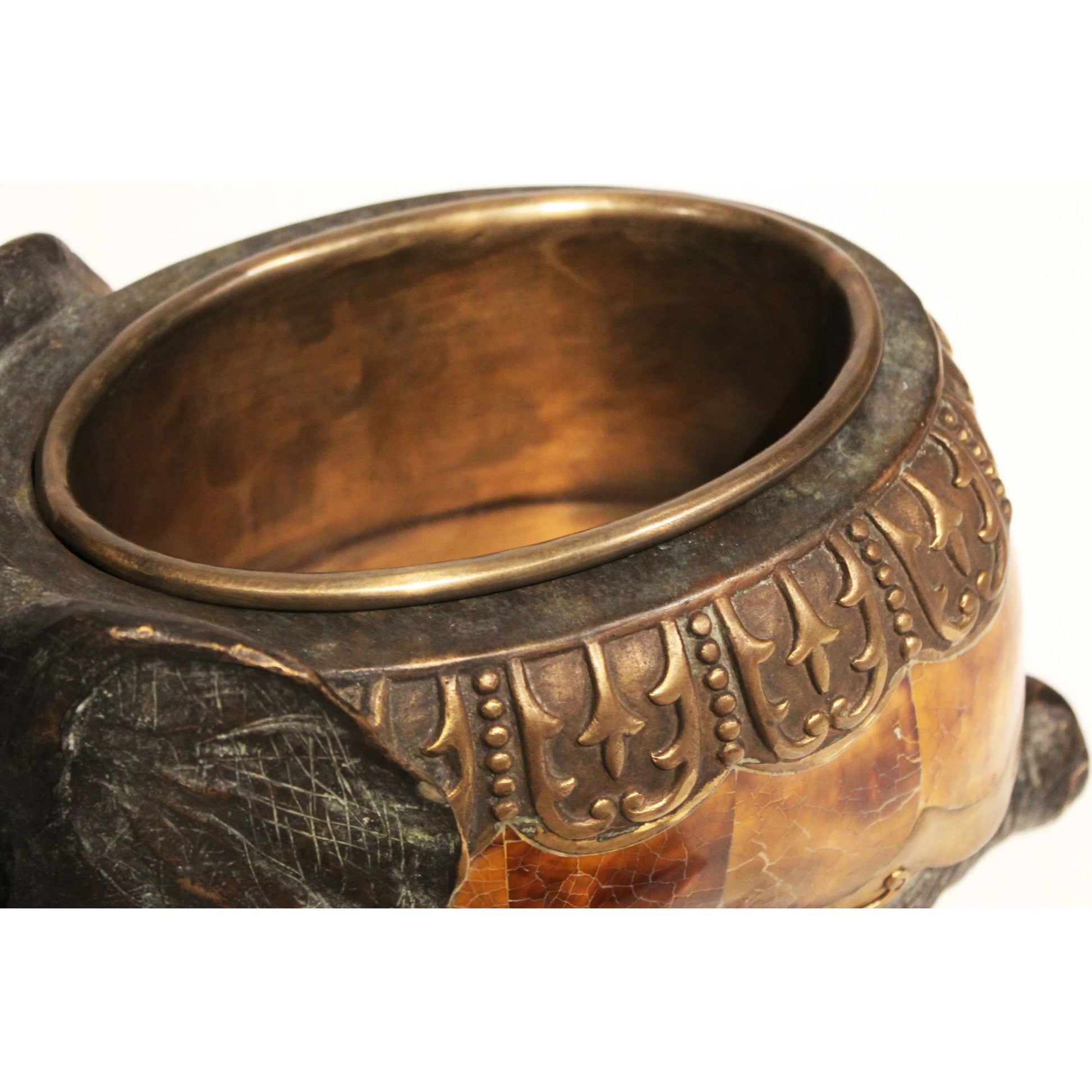 Kneeling Elephant Box by Maitland-Smith. Made from unique in a traditional style.